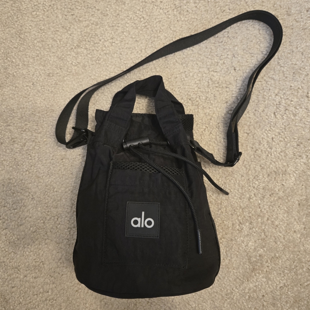 ALO Yoga Black Crossbody Bucket Bag